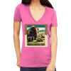 Tultex 214 - Ladies' Slim Fit Fine Jersey V-Neck Thumbnail
