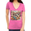 Tultex 214 - Ladies' Slim Fit Fine Jersey V-Neck Thumbnail