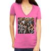 Tultex 214 - Ladies' Slim Fit Fine Jersey V-Neck Thumbnail