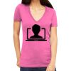 Tultex 214 - Ladies' Slim Fit Fine Jersey V-Neck Thumbnail